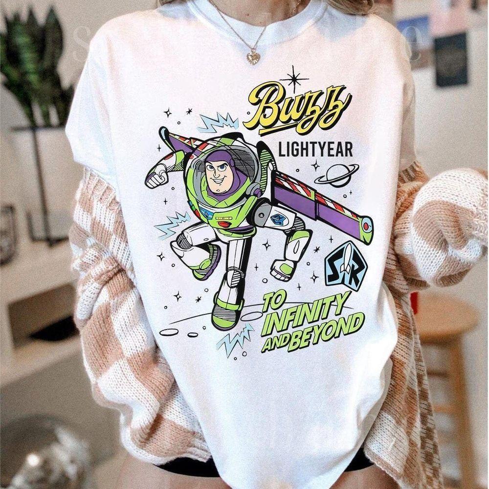 Pixar Toy Story Buzz Lightyear To Infinity And Beyond Disney Vuitino Shirt
